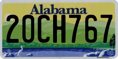 AL license plate 20CH767