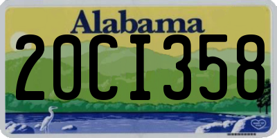 AL license plate 20CI358