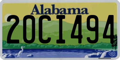 AL license plate 20CI494