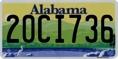AL license plate 20CI736