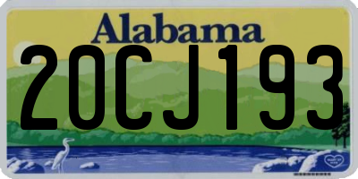AL license plate 20CJ193