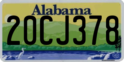 AL license plate 20CJ378