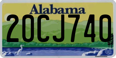 AL license plate 20CJ740