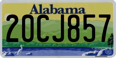 AL license plate 20CJ857