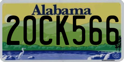 AL license plate 20CK566