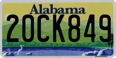 AL license plate 20CK849
