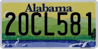AL license plate 20CL581