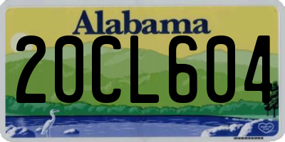 AL license plate 20CL604