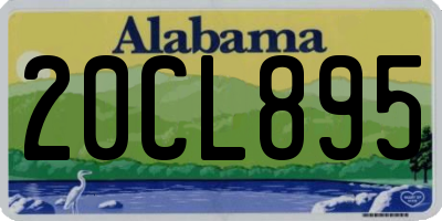 AL license plate 20CL895