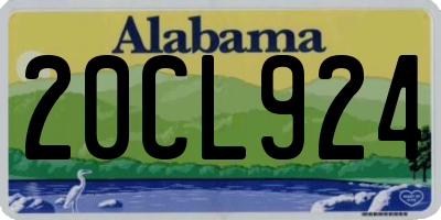 AL license plate 20CL924