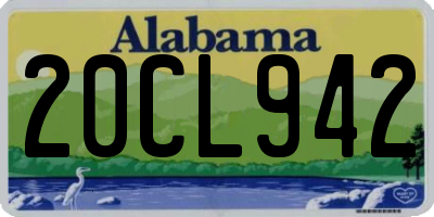 AL license plate 20CL942