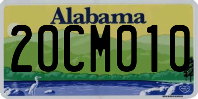 AL license plate 20CM010