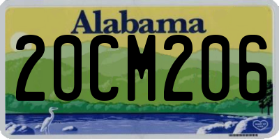 AL license plate 20CM206