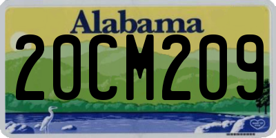 AL license plate 20CM209