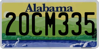 AL license plate 20CM335