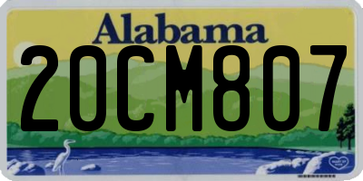 AL license plate 20CM807