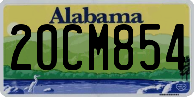 AL license plate 20CM854