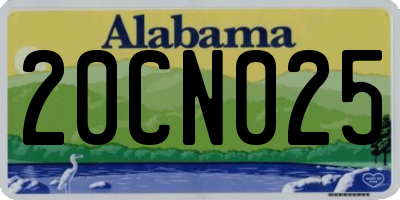 AL license plate 20CN025