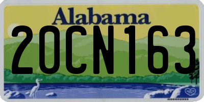 AL license plate 20CN163