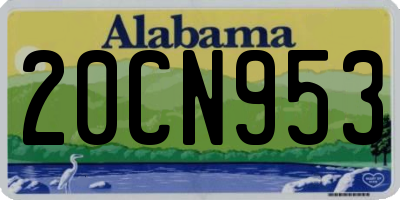 AL license plate 20CN953