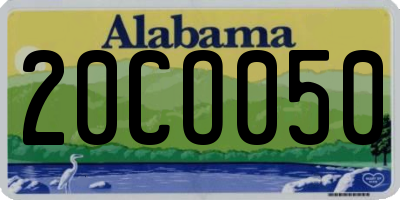 AL license plate 20CO050