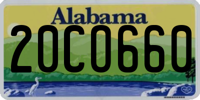 AL license plate 20CO660
