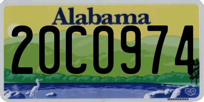AL license plate 20CO974
