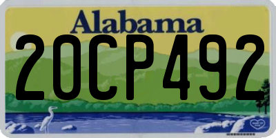 AL license plate 20CP492