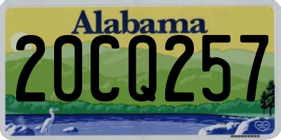 AL license plate 20CQ257