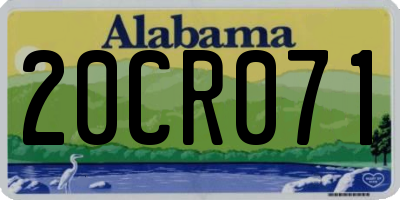 AL license plate 20CR071