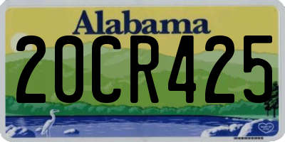 AL license plate 20CR425