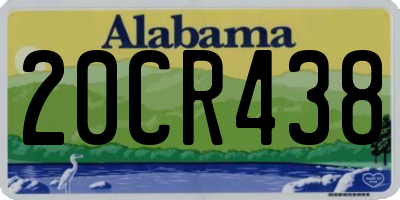 AL license plate 20CR438