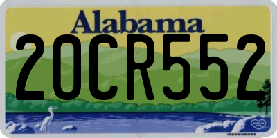 AL license plate 20CR552