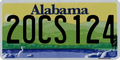 AL license plate 20CS124