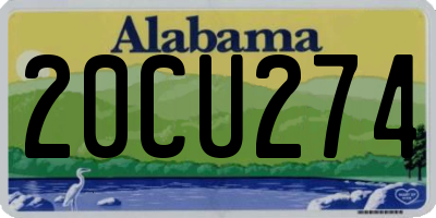 AL license plate 20CU274