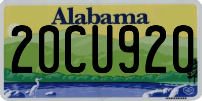 AL license plate 20CU920