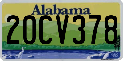 AL license plate 20CV378