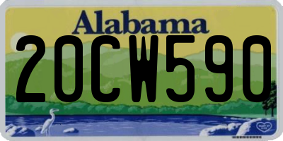 AL license plate 20CW590