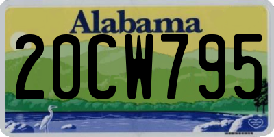 AL license plate 20CW795