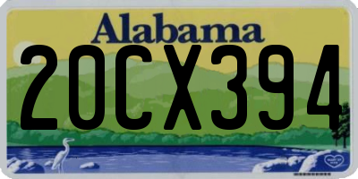 AL license plate 20CX394