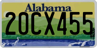 AL license plate 20CX455