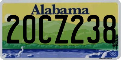 AL license plate 20CZ238