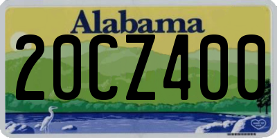 AL license plate 20CZ400