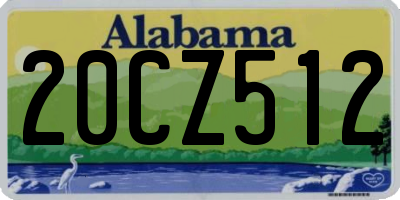 AL license plate 20CZ512