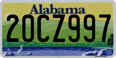 AL license plate 20CZ997