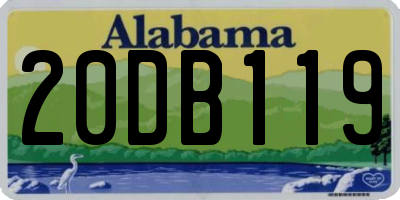 AL license plate 20DB119