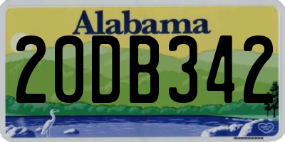 AL license plate 20DB342