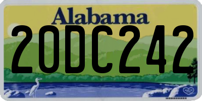 AL license plate 20DC242