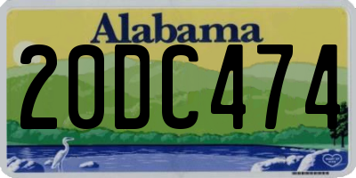 AL license plate 20DC474