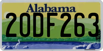 AL license plate 20DF263